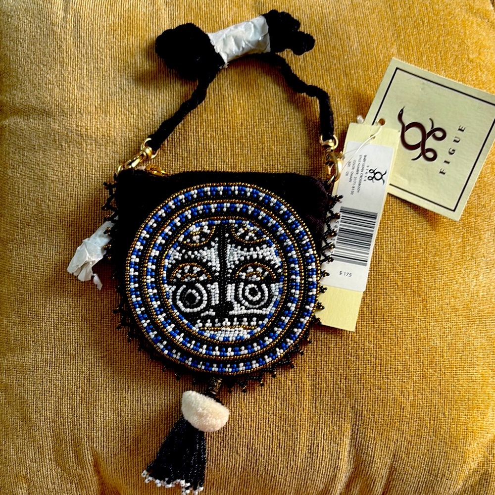 Black Beaded Women's Bag NWT